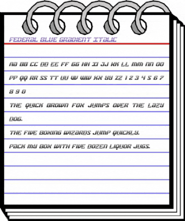 Federal Blue Gradient Italic Italic animated font preview