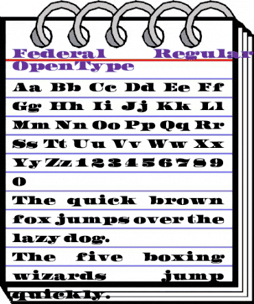 Federal Regular animated font preview