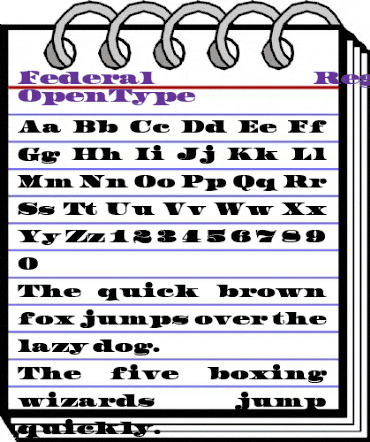 Federal Regular animated font preview
