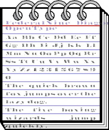 FederalNine Medium animated font preview FederalNine Medium animated font preview