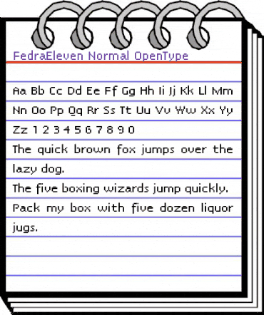 FedraEleven Normal animated font preview