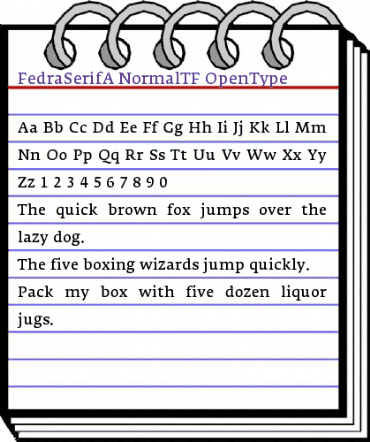 FedraSerifA NormalTF animated font preview