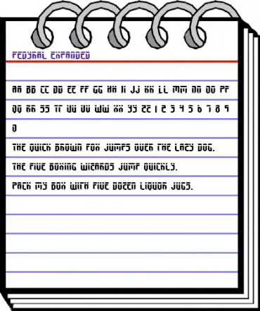Fedyral Expanded Expanded animated font preview