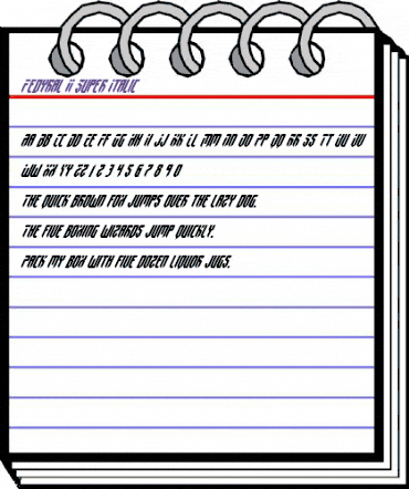 Fedyral II Super-Italic Italic animated font preview