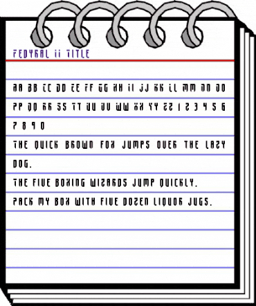 Fedyral II Title Regular animated font preview