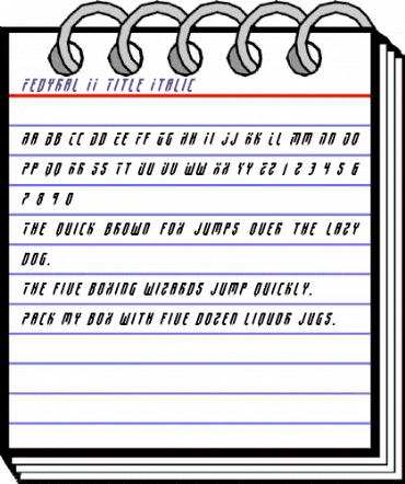 Fedyral II Title Italic Italic animated font preview