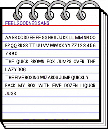 Feelgoodnes sans Regular animated font preview