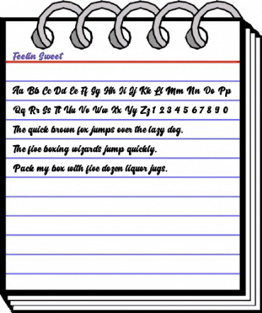 Feelin Sweet Regular animated font preview