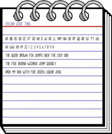 Feeling Good Thin Regular animated font preview