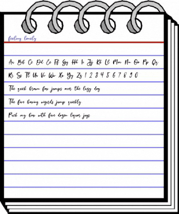 feeling lonely Regular animated font preview