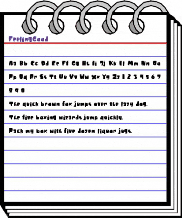 Feeling Good Regular animated font preview