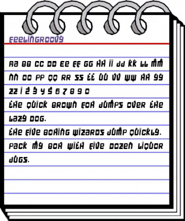 FeelinGroovy Regular animated font preview