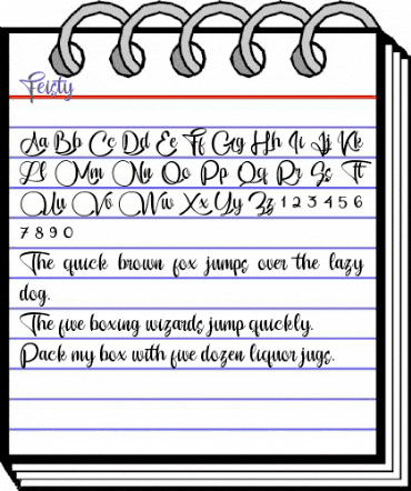 Feisty Regular animated font preview