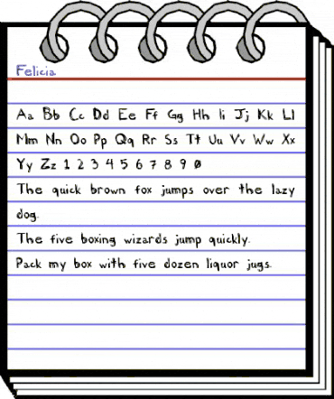 Felicia Regular animated font preview