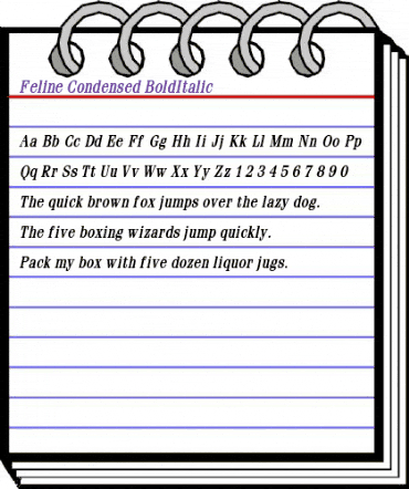 Feline Condensed BoldItalic animated font preview Feline Condensed BoldItalic animated font preview