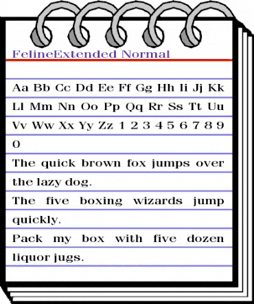 FelineExtended Normal animated font preview