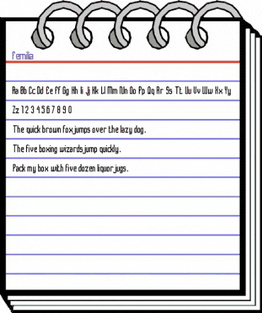 Femilia Regular animated font preview