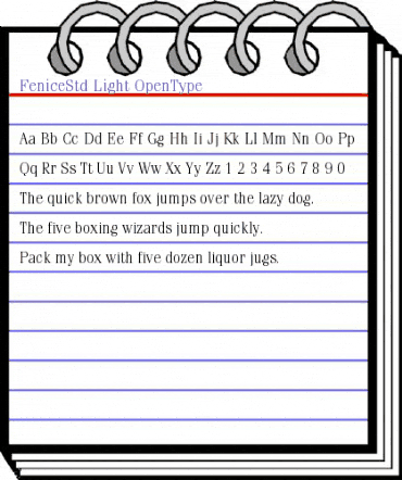 ITC Fenice Std Light animated font preview ITC Fenice Std Light animated font preview