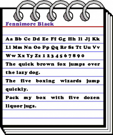 Fennimore-Black Regular animated font preview