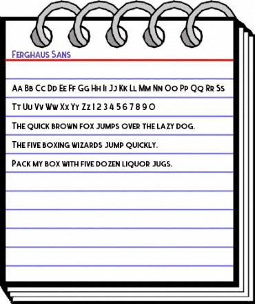 Ferghaus Sans Regular animated font preview Ferghaus Sans Regular animated font preview
