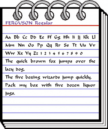 FERGUSON Regular animated font preview