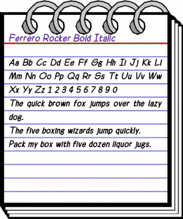 Ferrero Rocker Bold Italic animated font preview Ferrero Rocker Bold Italic animated font preview