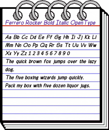 Ferrero Rocker Bold Italic animated font preview Ferrero Rocker Bold Italic animated font preview