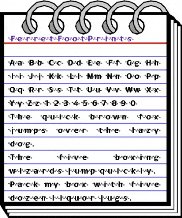 FerretFootPrints Regular animated font preview