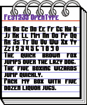 Fest235 Regular animated font preview
