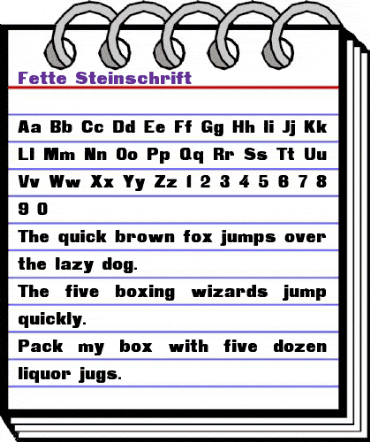 Fette Steinschrift Regular animated font preview Fette Steinschrift Regular animated font preview