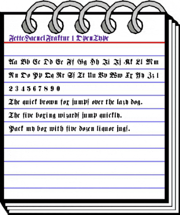 FetteHaenelFraktur Regular animated font preview