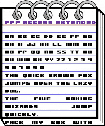 FFF Access Extended Regular animated font preview FFF Access Extended Regular animated font preview