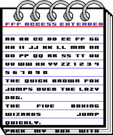 FFF Access Extended Regular animated font preview