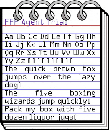 FFF Agent  Trial Regular animated font preview