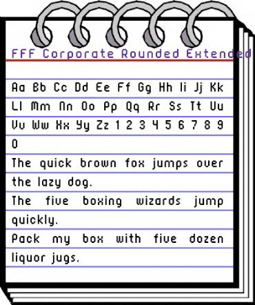FFF Corporate Regular animated font preview