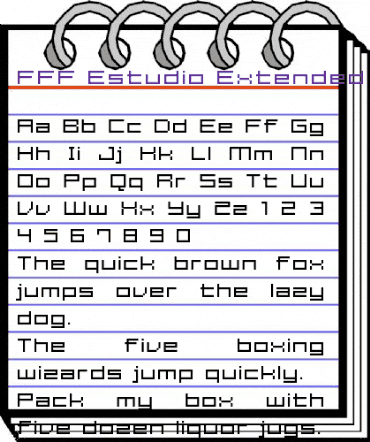FFF Estudio Extended Regular animated font preview