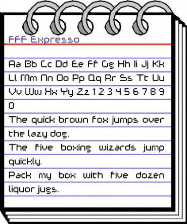 FFF Expresso Regular animated font preview