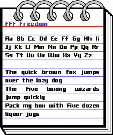 FFF Freedom Regular animated font preview