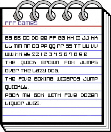 FFF Games Regular animated font preview
