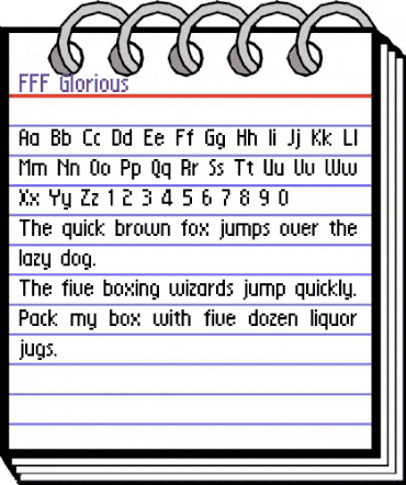 FFF Glorious Regular animated font preview FFF Glorious Regular animated font preview