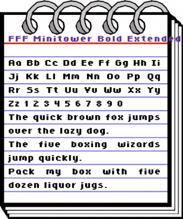 FFF Minitower Bold Extended Regular animated font preview FFF Minitower Bold Extended Regular animated font preview