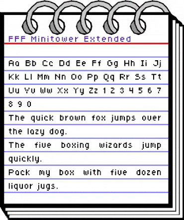 FFF Minitower Extended Regular animated font preview
