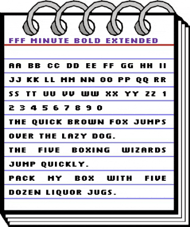 FFF Minute Bold Extended Regular animated font preview FFF Minute Bold Extended Regular animated font preview