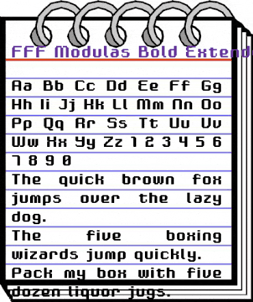 FFF Modulas Bold Extended Regular animated font preview FFF Modulas Bold Extended Regular animated font preview