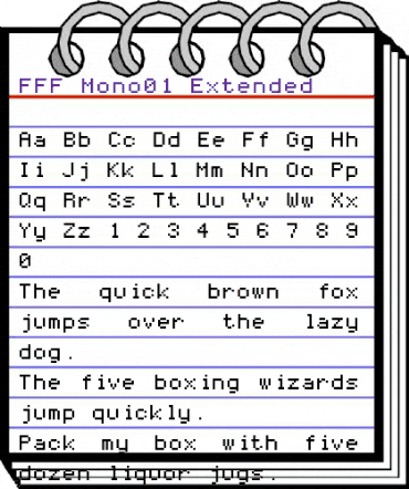 FFF Mono01 Extended Regular animated font preview FFF Mono01 Extended Regular animated font preview