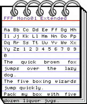 FFF Mono01 Extended Regular animated font preview