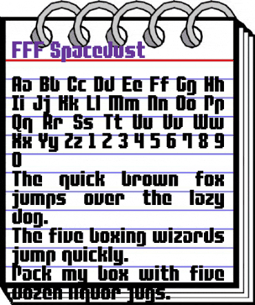 FFF Spacedust Regular animated font preview