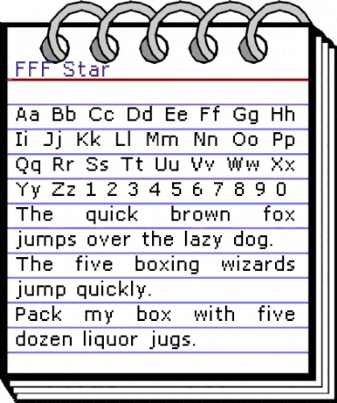 FFF Star Regular animated font preview