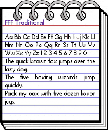 FFF Traditional Regular animated font preview