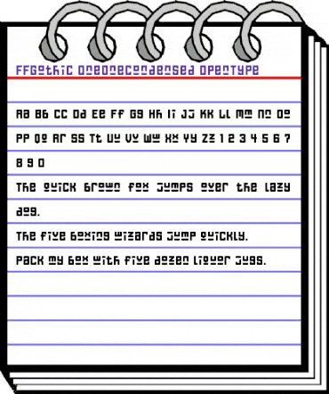 FFGothic OneOneCondensed animated font preview